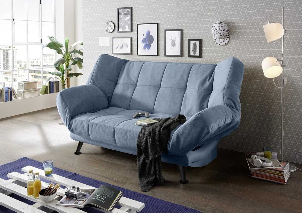 Canapea extensibila IKAR DENIM 98 x 102 x 208 cm, bleumarin NOUA !