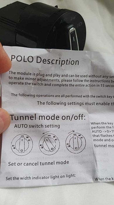 Volkswagen Bloc lumini cu senzor -Golf 4 - MK4 . OEM -3BD941531A