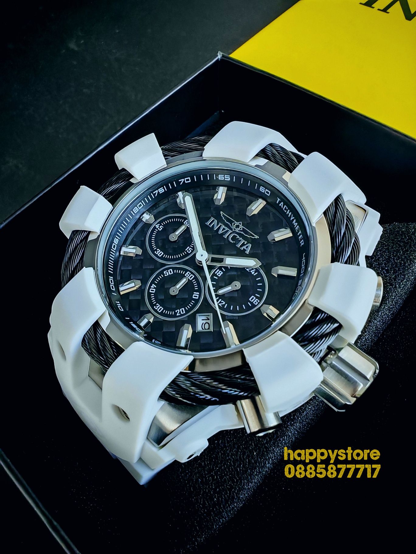 INVICTA Bolt Shock white 54 mm, Инвикта нов ръчен часовник