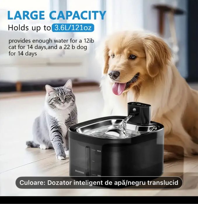 Dispenser Fantana Pisici Caini Senzor