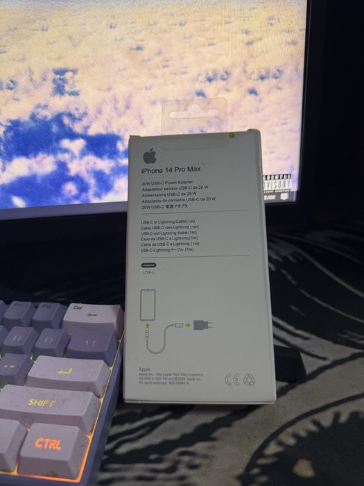 Set Adaptor 20w si Cablu Apple