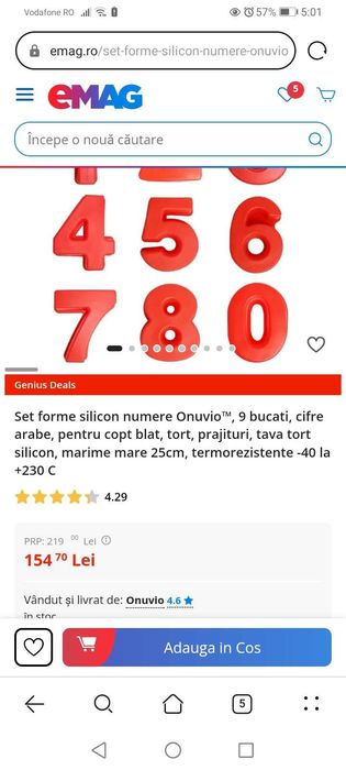 Set forme litere silicon, pentru tort