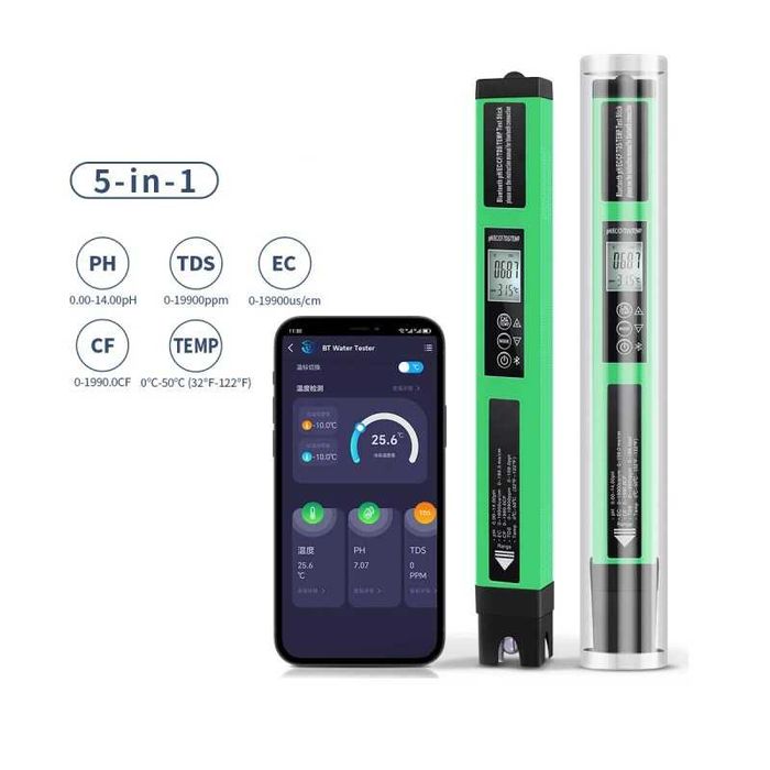 Уред за измерване на PH, TDS, EC, CF и Температура с Blueooth, 4323