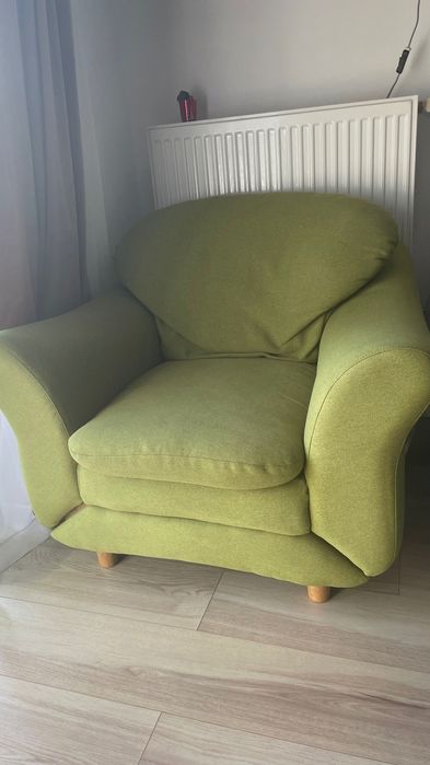 Set canapea 3 locuri, 2 locuri si fotoliu. Tapiterie textila