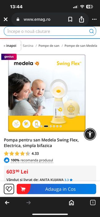 Pompă sân Medela