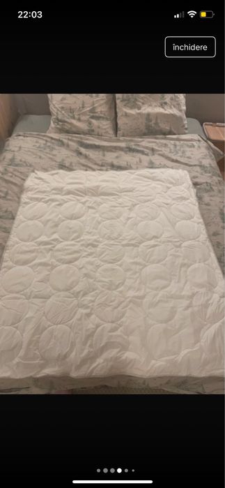 Plapuma si perna cu lenjerie pentru ele de la ikea