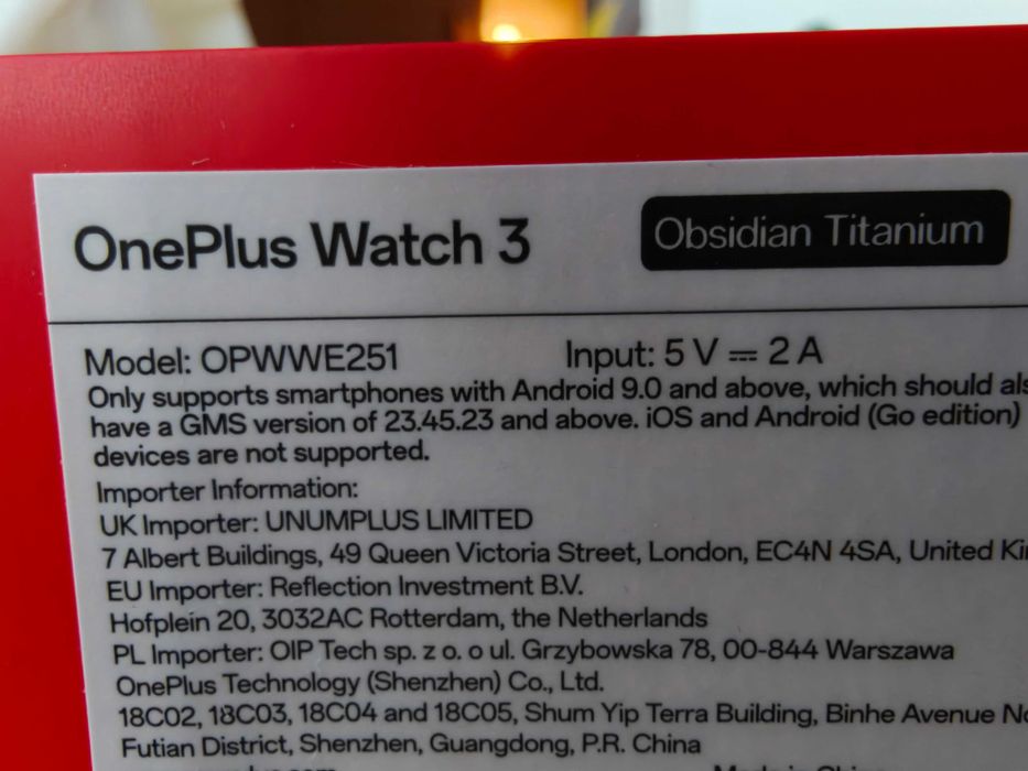 Ceas Smartwatch OnePlus Watch 3 46mm GPS NFC Bluetooth Negru Titanium