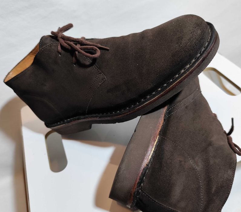Ghete derby 43 chukka Aequus piele naturala moale suede