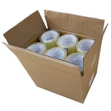 Set 36 buc banda adeziva acrilica, 48mmx60m, transparenta