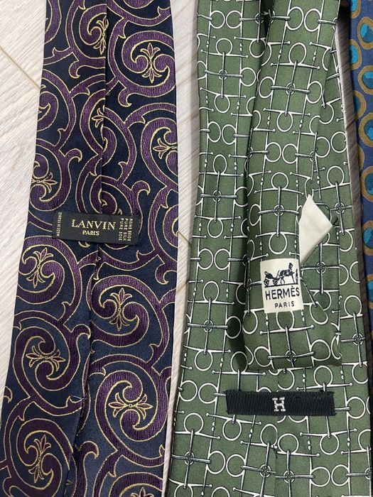 Cravate matase  naturala Lanvin , Hermes ,Givenchy , originale