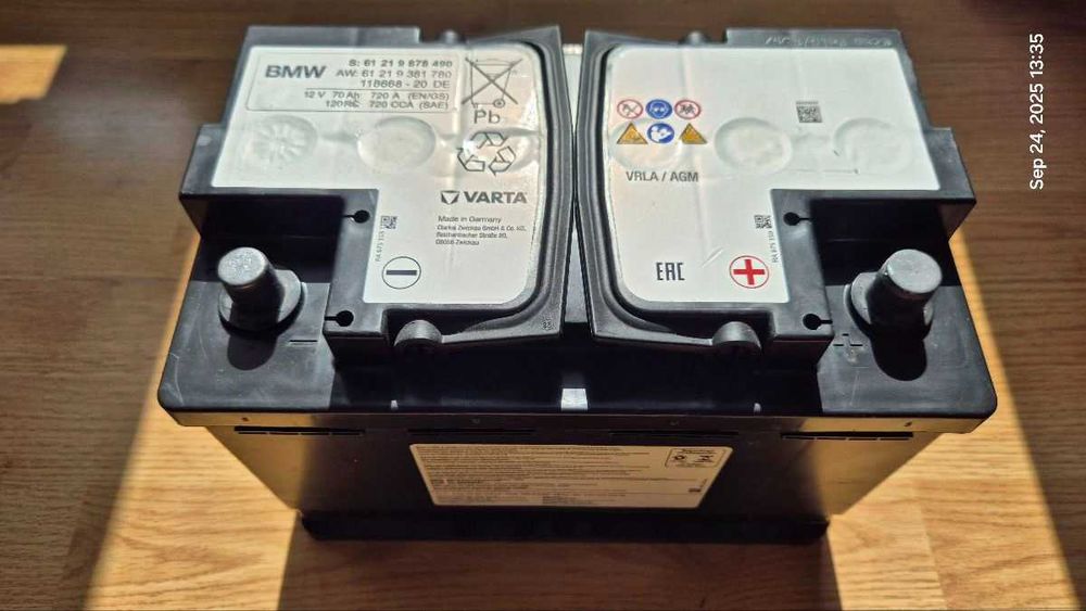 Акумулатор VARTA 12V 70Ah AGM Germany