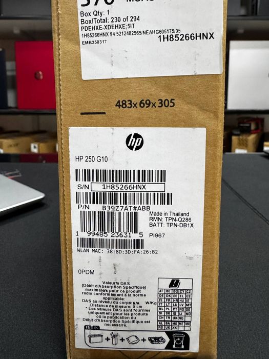 Hp Laptop 250 G10
Intel Core i5-1334
DDR 4 / 8 GB ram
Ssd 512 Gb Nvme