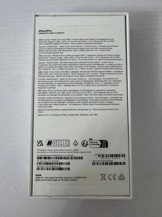 iPhone 15 Pro, 256GB, White Titanium, IMPECABIL
