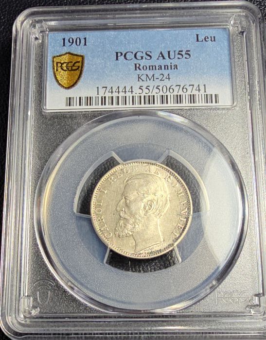 Moneda 1 leu 1901 AU55