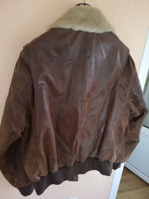 Geaca piele bărbati Le Frog Aviator mărimea 50