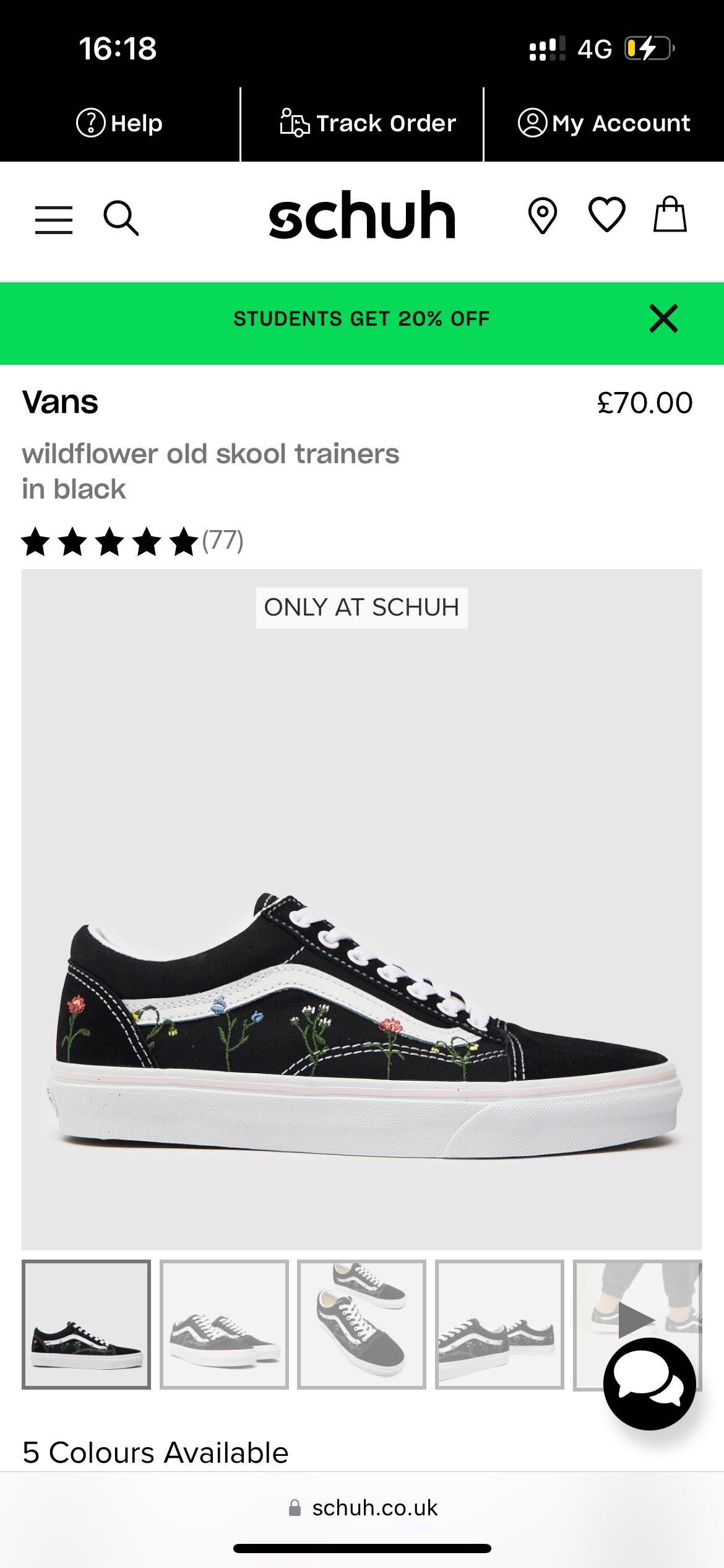 Pantofi tip trainer Vans wildflower old skool noi originali