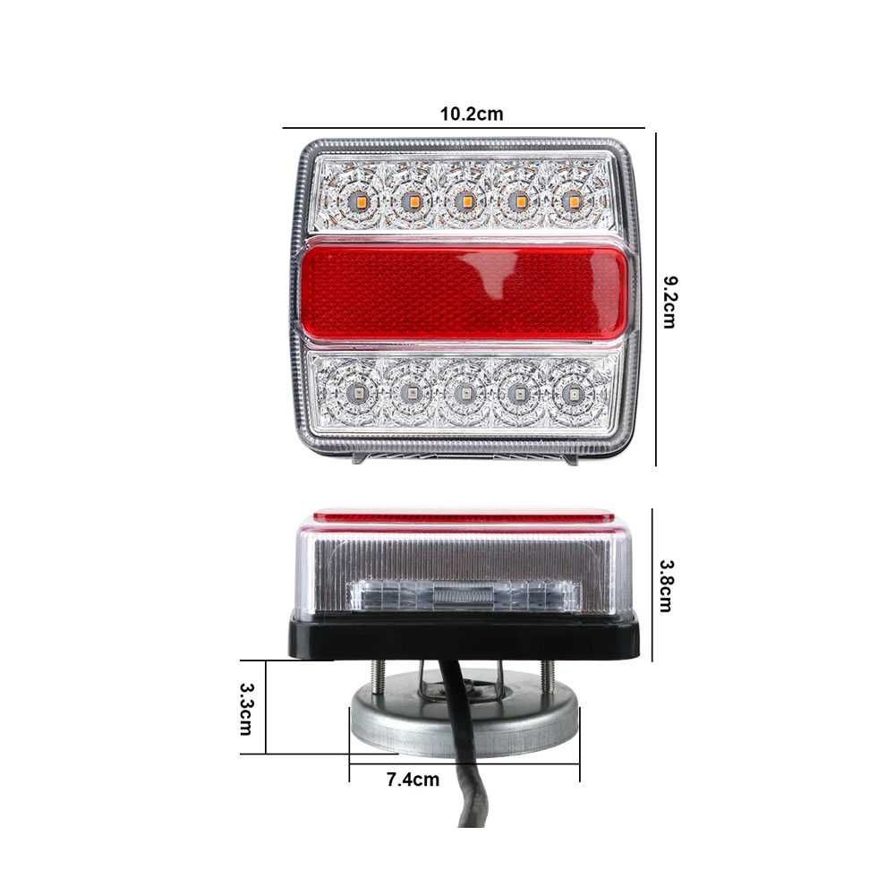 12V LED Стопове с магнит за Ремарке и Колесар - 5 Функции, 7 PIN кабел