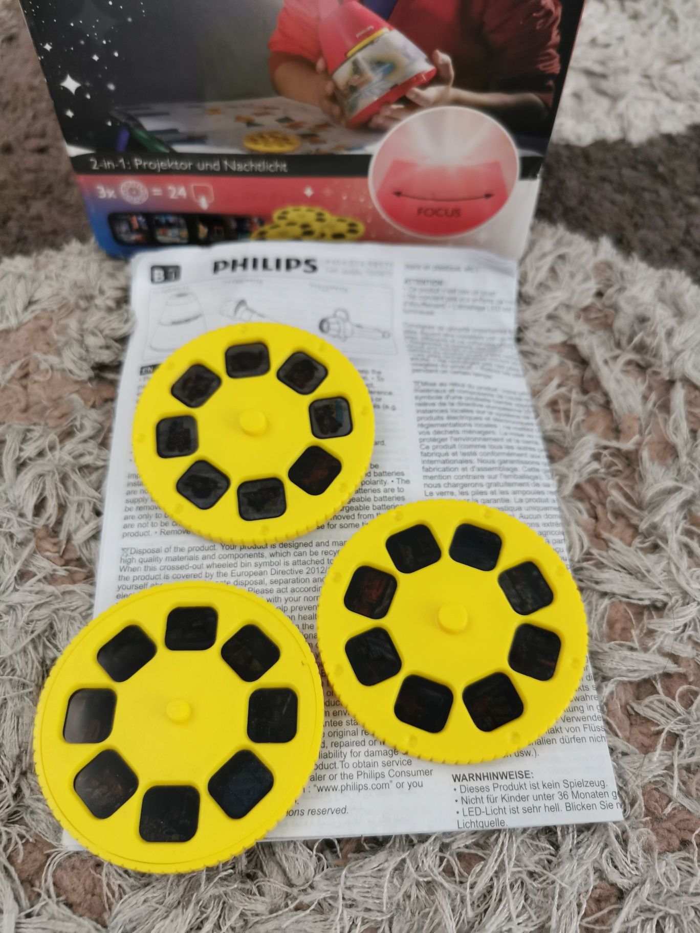 Нощна LED лампа и прожектор Philips, Disney Pixar Cars,
