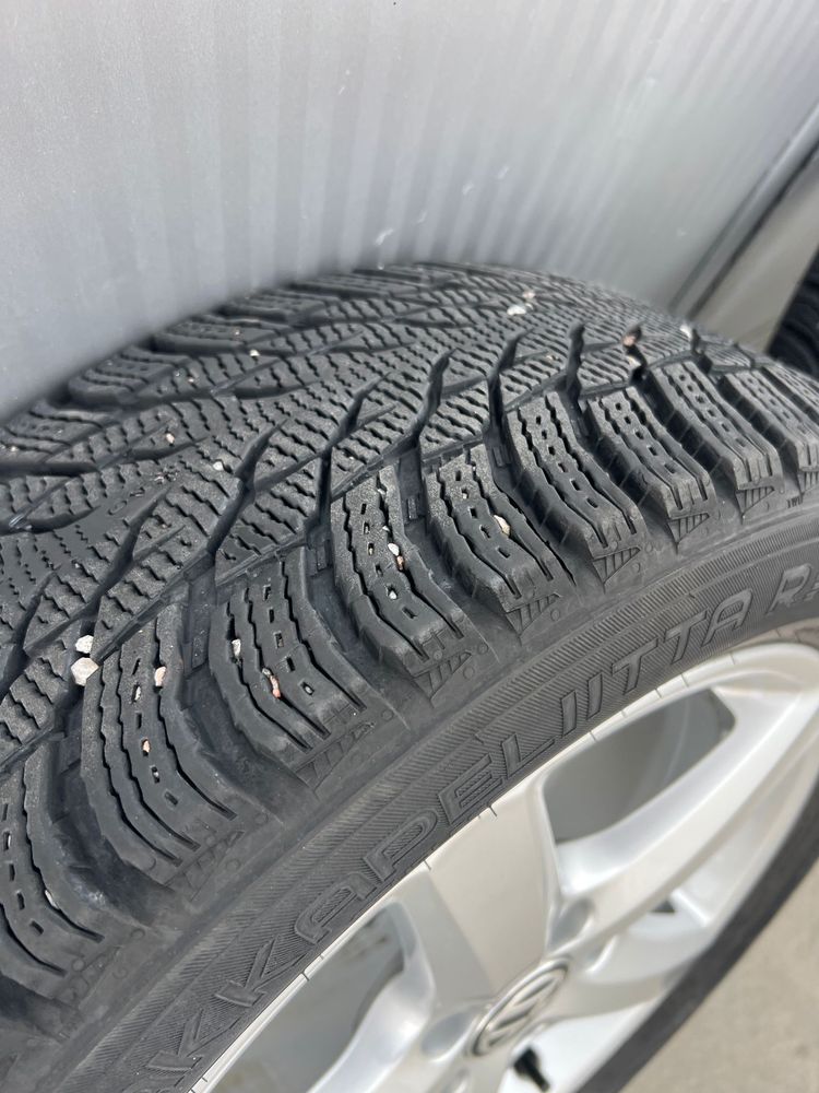 Set 4 Jante Originale Vw 16” Anvelope Iarna 205/55/16 Nokian