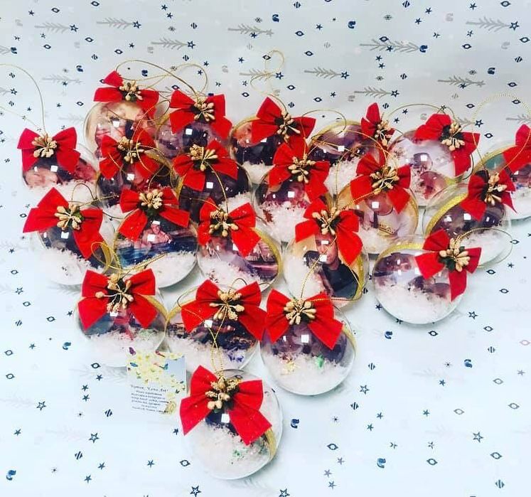 Коледни топки със снимка, надпис и декорация