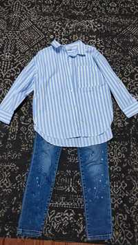 Рубашка Zara и джинсы Ralph lauren.