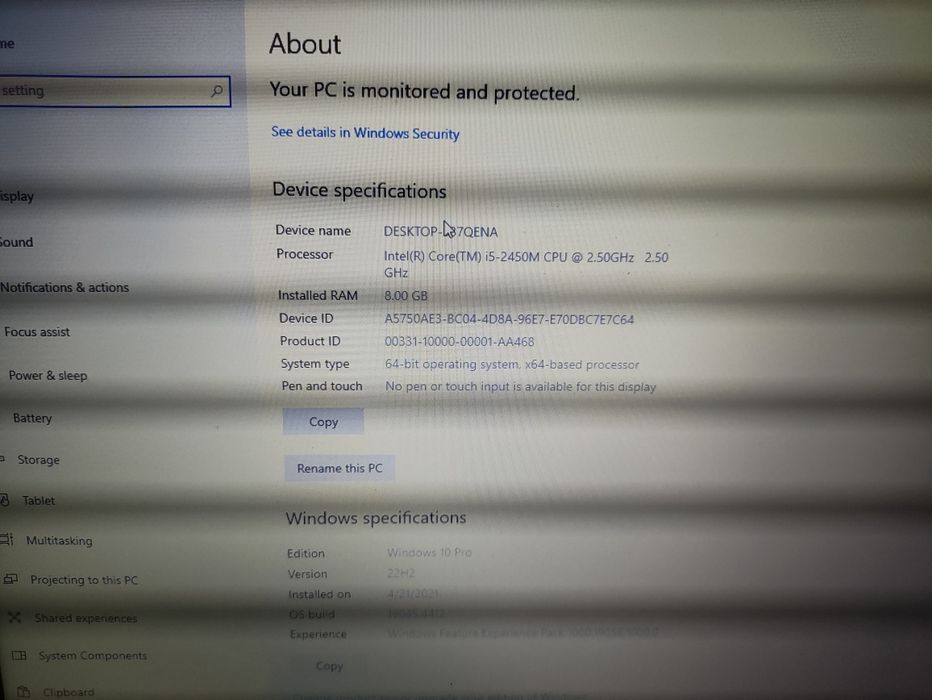 Laptop Samsung 17 inch