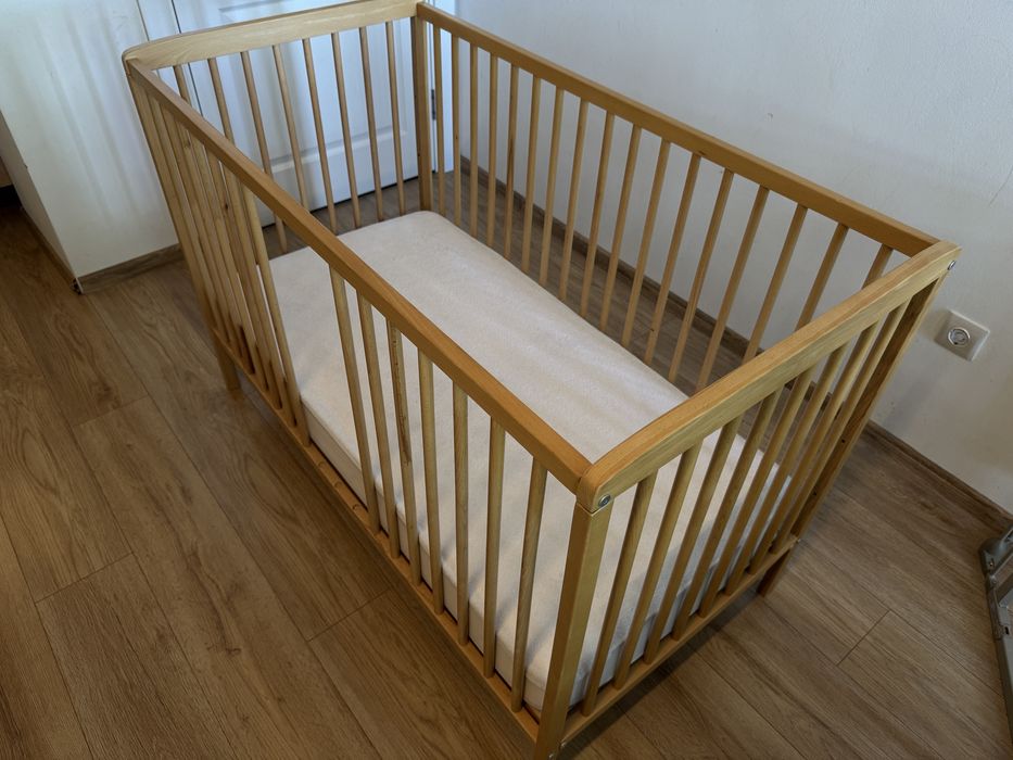 Бебешка кошара дървена 120х60 см
