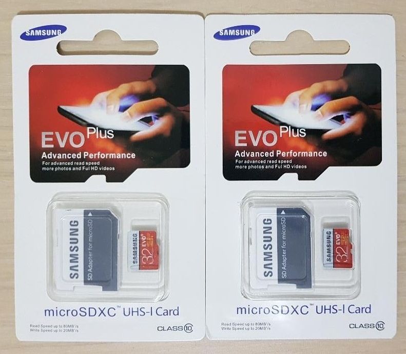 Card original Samsung EVO Plus Micro SD 32 GB, Clasa 10 +USB. Nou!