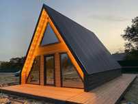 Vand cabane din lemn A-frame