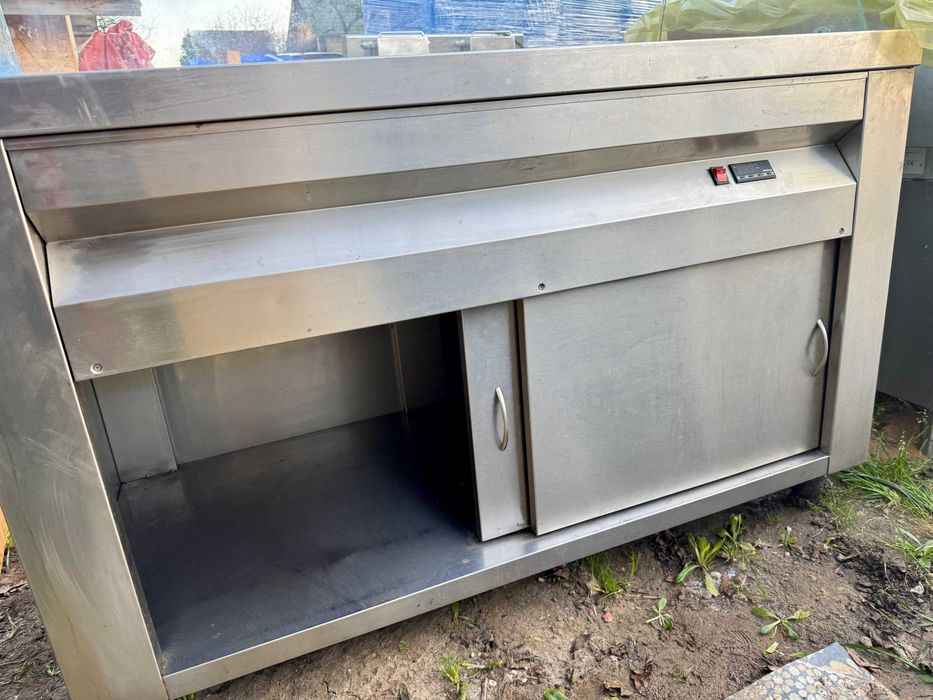 Masa calda , belmarin cu masa inox si spatii depozitare