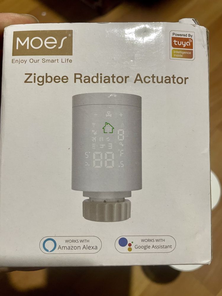 Термостат Tuya Zigbee TRV термоголовка, привод радиатора клапан Яндекс