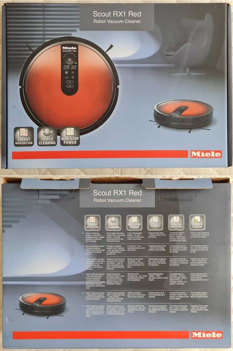 Miele Scout RX1 Red Робот прахосмукачка 150 кв.м 120 мин 60db комплект