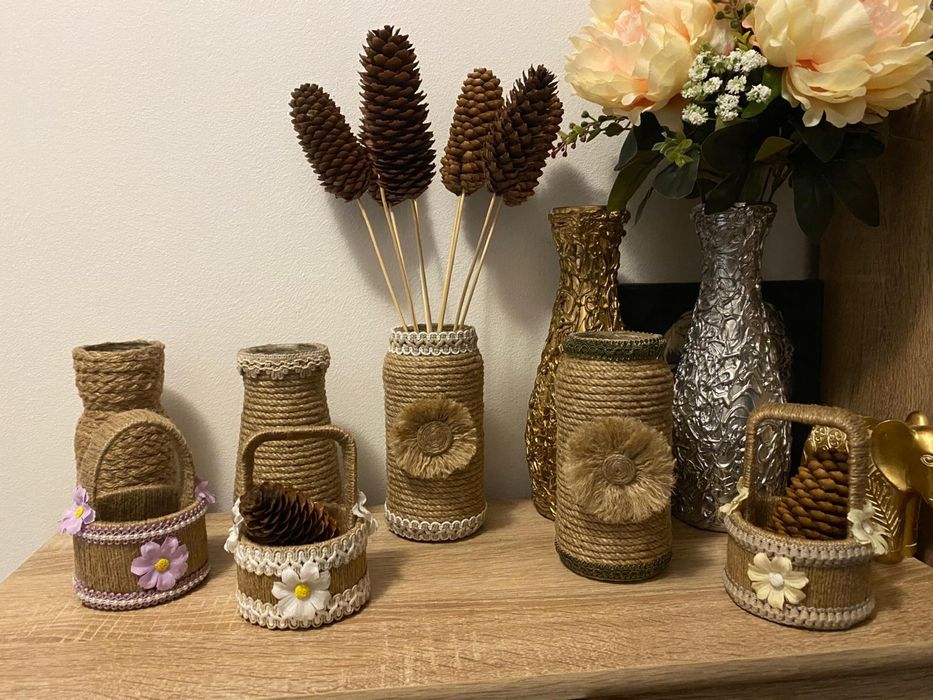 Vaze si Decoratiuni hand made din iuta