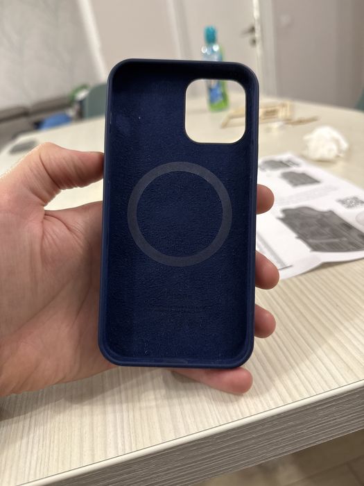 Husa silicon originala apple bleumarin iphone 12