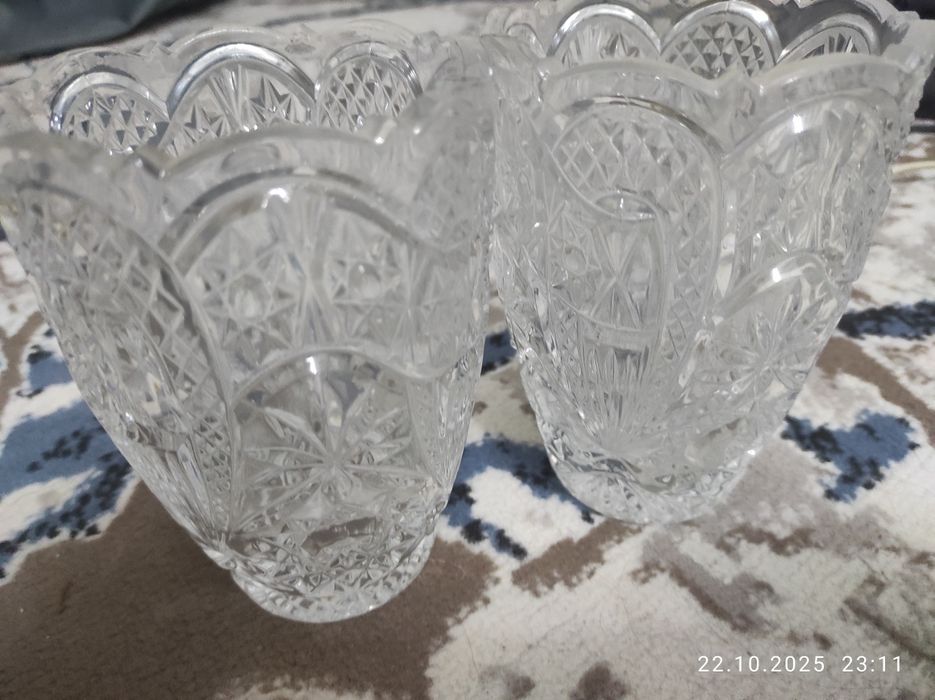 Хрустальные вазочки 2 тш