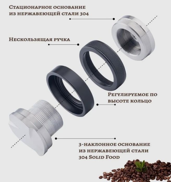 Продам двухсторонний пуш темпер для рожковой кофемашине