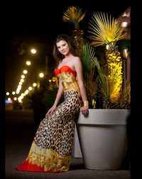 Rochie animal print lunga