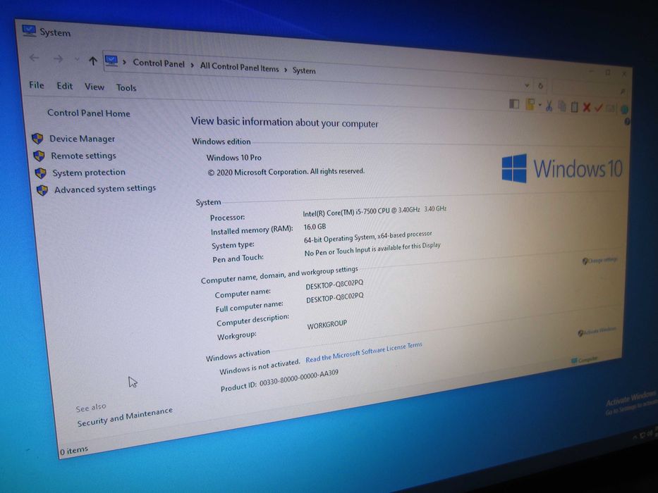 Гейм i5-7500 16GB  с  ASUS  GTX1660 SUPER, 240GB  SSD,  500B HDD