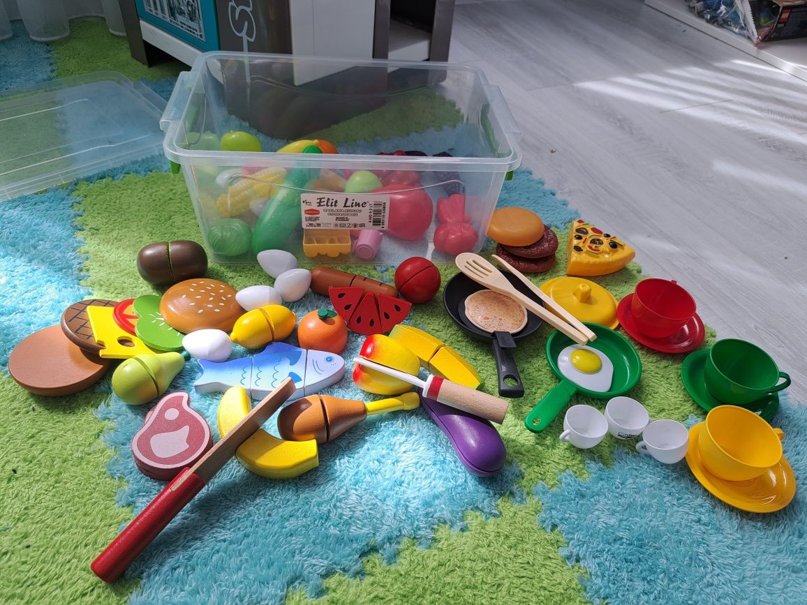 Детска кухня Tefal Smoby, в комплект с аксесоари и дървени продукти