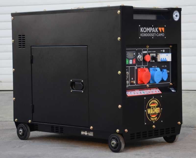 Generator "BLACK CAMO" KOMPAK 8 kVA Diesel KD8000SET-CAMO-B