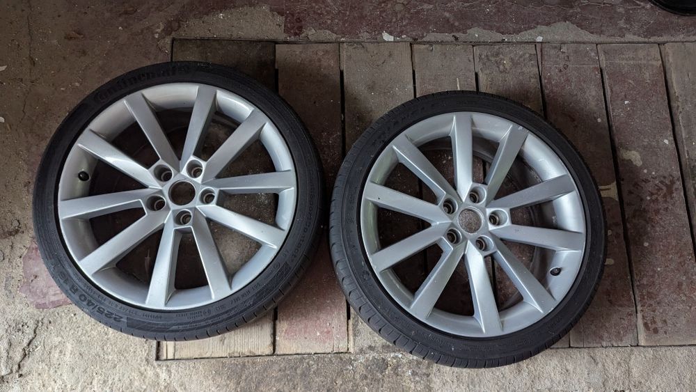 Set 4 cauciucuri cu jante aliaj  originale Skoda pe 225/40 R 18