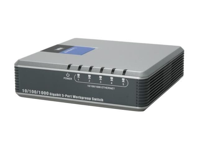 Гигабитный 5-портовый коммутатор Linksys Gigabit Workgroup (EG005W)