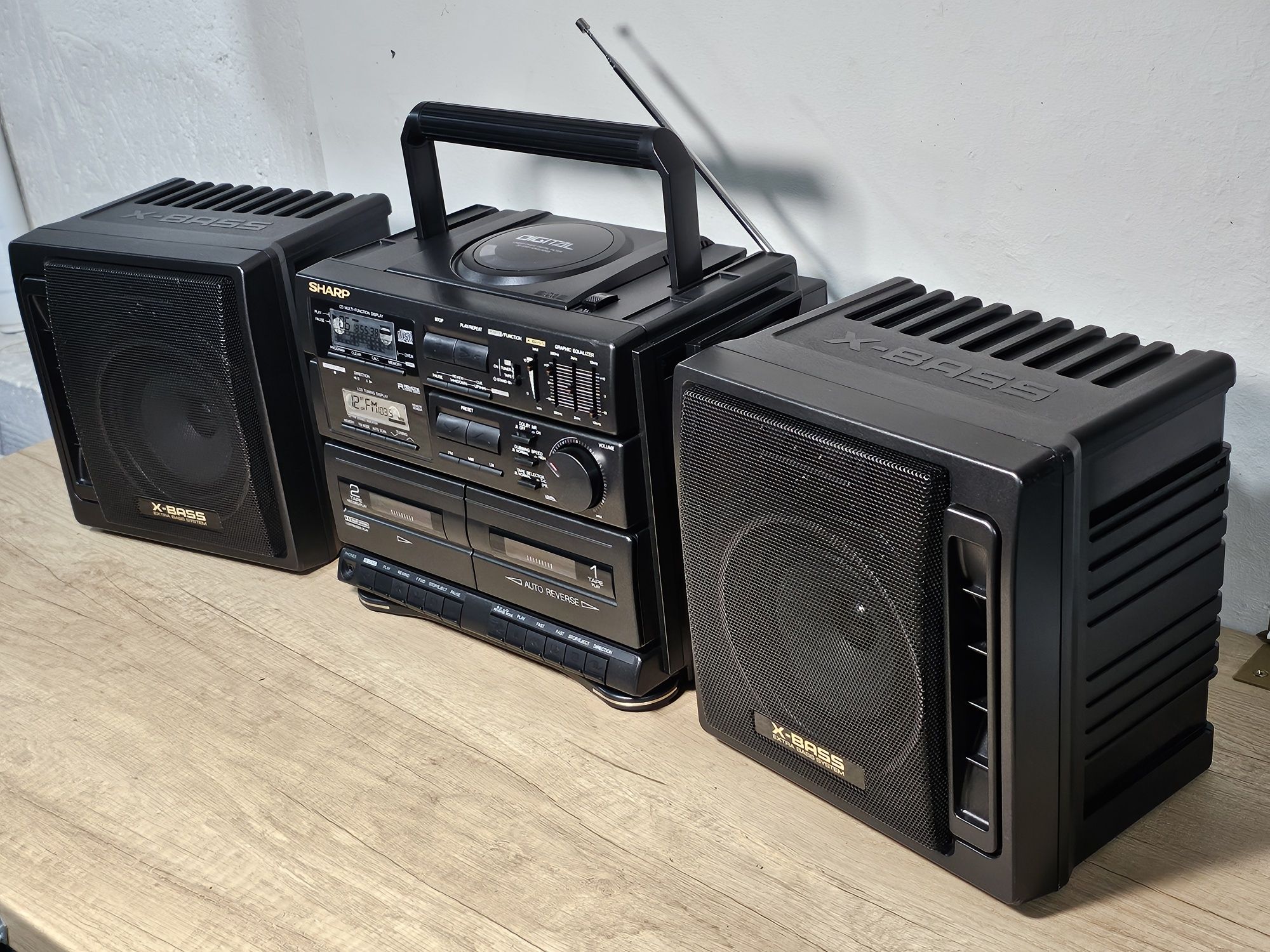 boombox SHARP gx-cd75h, dublu deck, cd player ,radio portabil