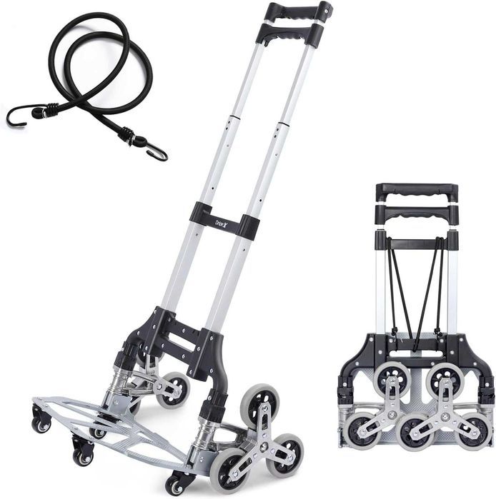 Carucior pliabil, aluminiu, 60 kg, 6 roti, 105 cm