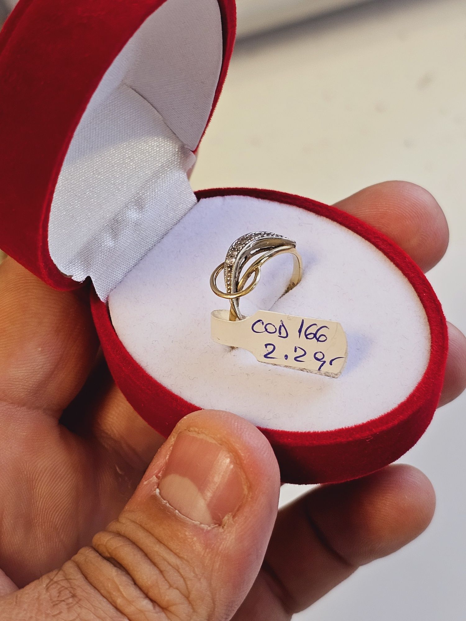 Vand inel dama din aur 14 k 2.2 g