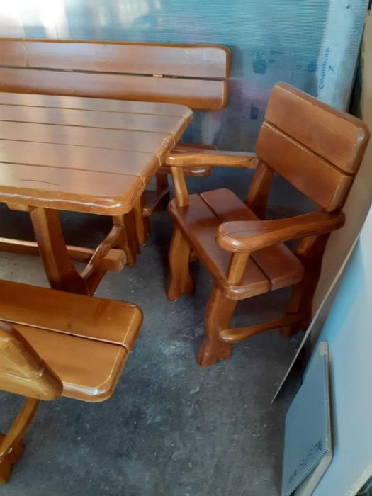 Set masa din lemn masiv