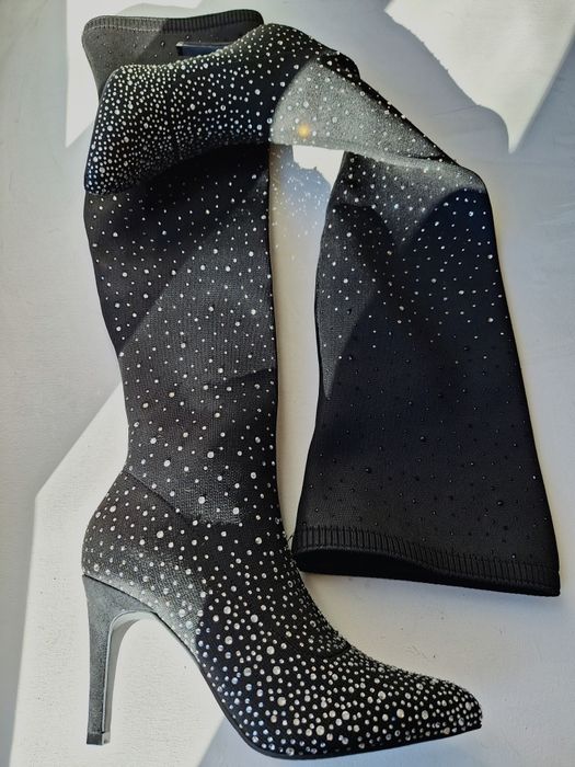 Kate Gray ботуши с кристали над коляното