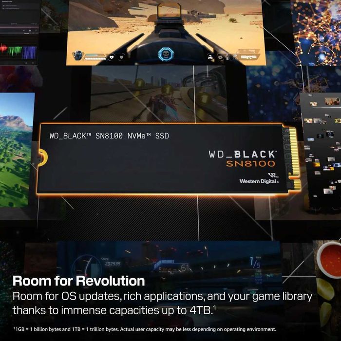 Новый SSD NVMe M.2 Western Digital WD_BLACK SN8100 1TB. Самый быстрый!