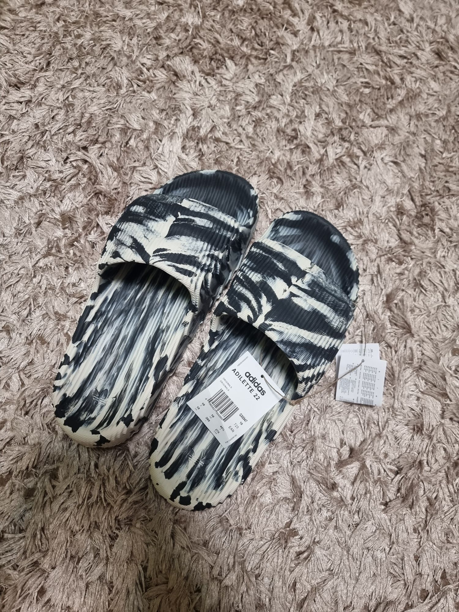 Adidas Adilette 22 carbon aluminium noi marimea 44 1/2 GX6947