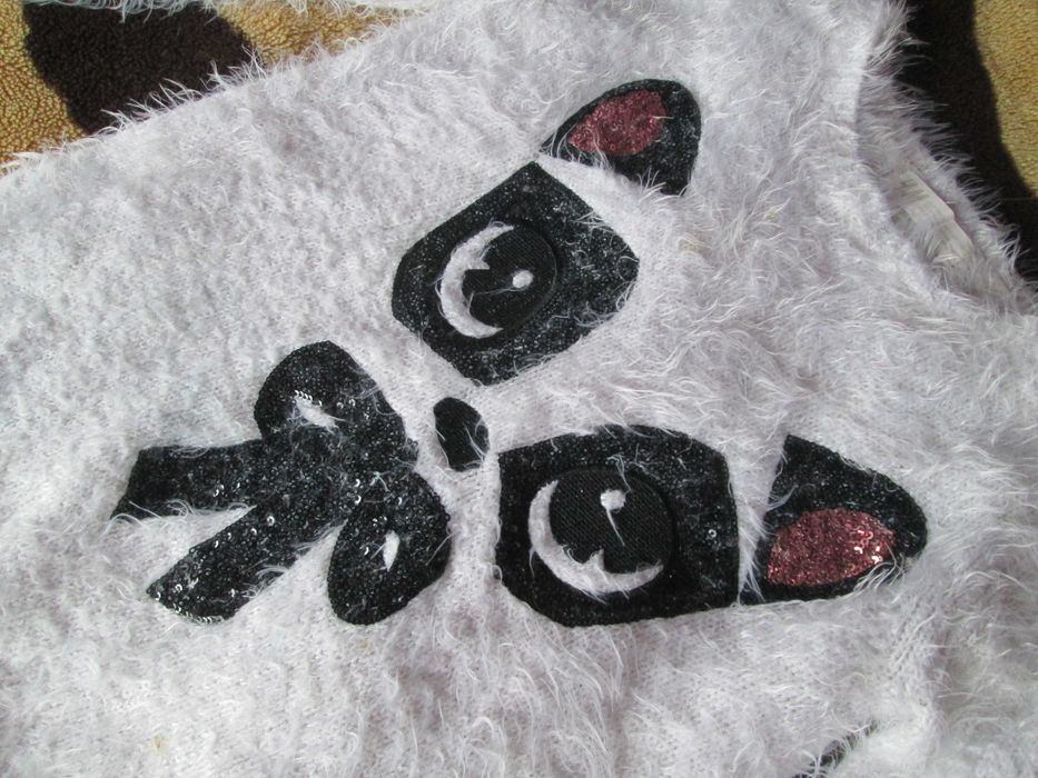 pulover alb pufos fetite H&M  134